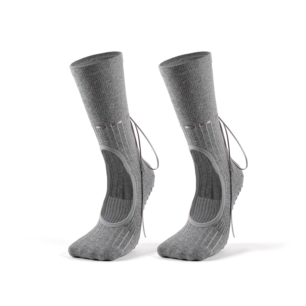 Ribbon Tie Pilates Grip Socks Non-Slip Ballet & Barre Socks for Women