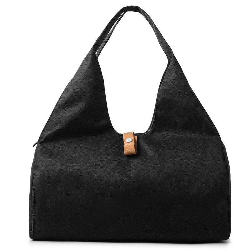 Women's Foldable Waterproof Gym Bag Large Hobo Tote with Shoe Pocket for Pilates Travel & Fitness
