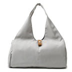 Women's Foldable Waterproof Gym Bag Large Hobo Tote with Shoe Pocket for Pilates Travel & Fitness