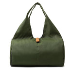 Women's Foldable Waterproof Gym Bag Large Hobo Tote with Shoe Pocket for Pilates Travel & Fitness