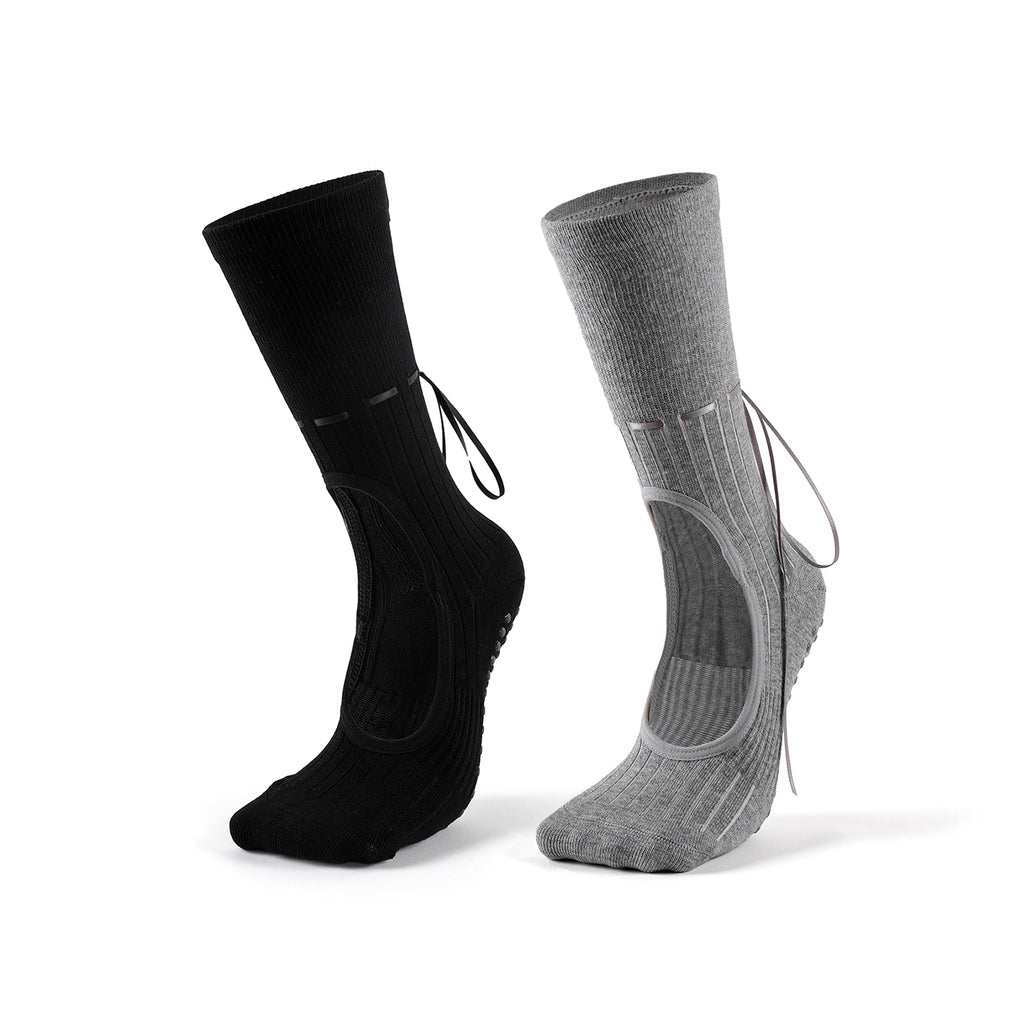 Ribbon Tie Pilates Grip Socks Non-Slip Ballet & Barre Socks for Women