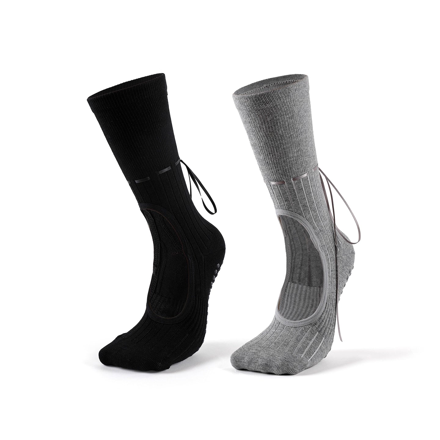 Ribbon Tie Pilates Grip Socks Non-Slip Ballet & Barre Socks for Women