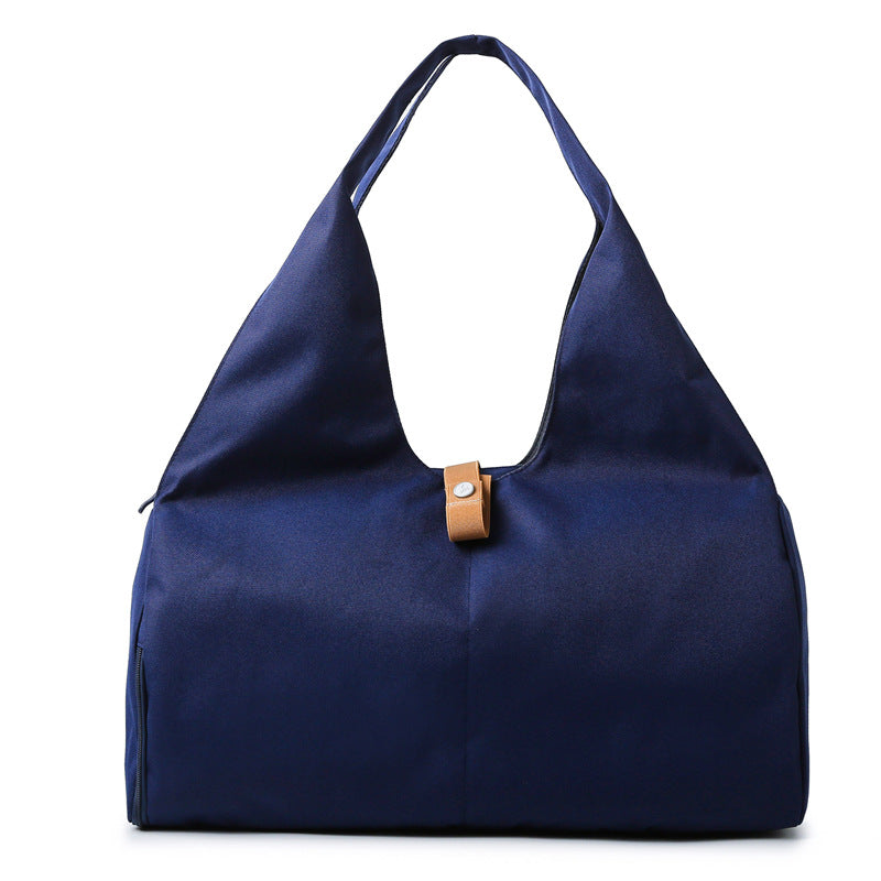 Women's Foldable Waterproof Gym Bag Large Hobo Tote with Shoe Pocket for Pilates Travel & Fitness